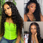 Water Wave Lace Frontal Wigs 100% High Quality Virgin Human Hair Wigs 150% Density
