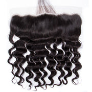 Loose Deep Wave 13x4 Ear to Ear HD Transparent Lace Frontal Human Hair 12A Quality