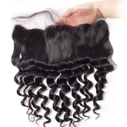 Brazilian Loose Deep Wave Virgin Hair Weave 3 Bundles With 13*4 Lace Frontal
