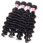 Malaysian Loose Deep Wave 4 Bundles With 4x4 Lace Closure Human Hair Closure With Bundle Deals