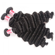 Peruvian Loose Deep Wave 3/4 Bundle Deals Unprocessed Virgin Human Hair Extensions In Stock