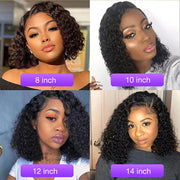 Ready To Go Glueless Curly Bob Wigs Pre Cut HD Lace Closure Wigs With Pre Plucked & Pre Bleached