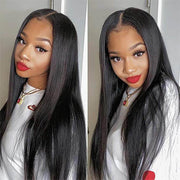 Silky Straight Wig Glueless 4x4 HD Lace Closure Wigs Human Hair