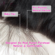 Peruvian Straight Hair 4 Bundles With 13x4 Lace Frontal 10A Virgin Human Hair Bundles With Frontal Deal