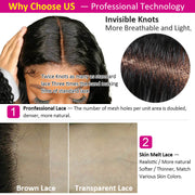 4x4 HD Transparent Lace Closure Body Wave Human Hair Closure Natural Black Hair Top Swiss Lace