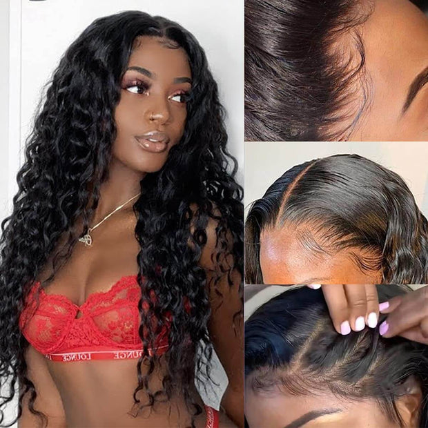 Brazilian Water Wave 5x5 HD Lace Human Hair Wigs Pre Plucked Glueless Lace Wig