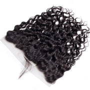 Water Wave 13x4 Ear to Ear HD Transparent Lace Frontal Human Hair 12A Quality