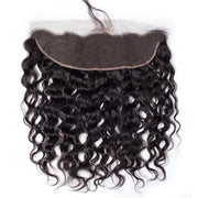 Water Wave 13x4 Ear to Ear HD Transparent Lace Frontal Human Hair 12A Quality