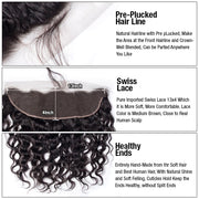 Loose Deep Wave 13x4 Ear to Ear HD Transparent Lace Frontal Human Hair 12A Quality